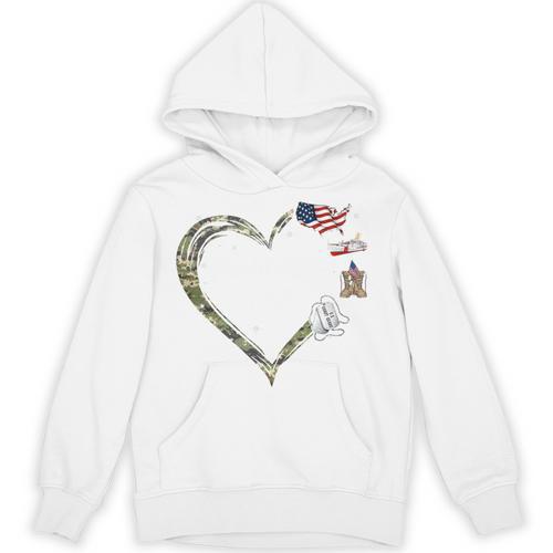 Heart Coast Guard Wife Coast Guard Graduation Wife USCG Wife Unisex Hoodie - Best Gift Smart
