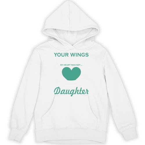 My Heart Was Not In Loving Memory Missing Daughter In Heaven Unisex Hoodie - Easessy