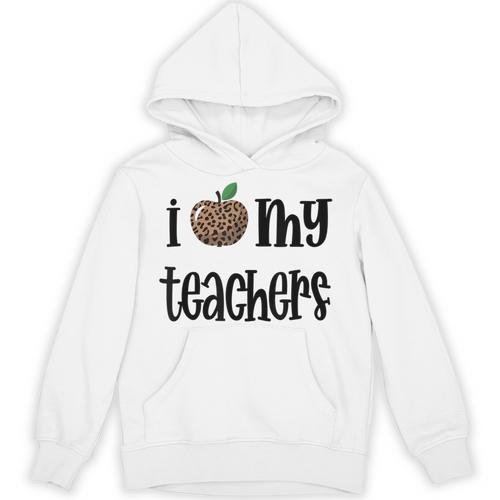 I Heart My Teachers I Love My Teachers Graduation Kids Teens Unisex Hoodie - Best Gift Smart