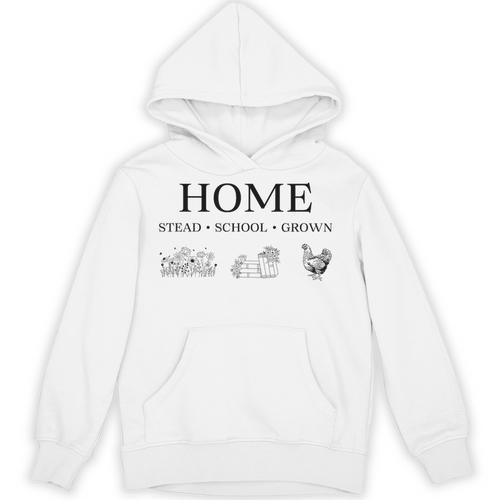 Home Stead School Grown Flowers Book Chicken Unisex Hoodie - Bookorys