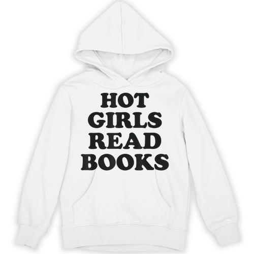 Hot Girls Read Books Lover Bookworm Librarian Book Reading Unisex Hoodie - Bookorys