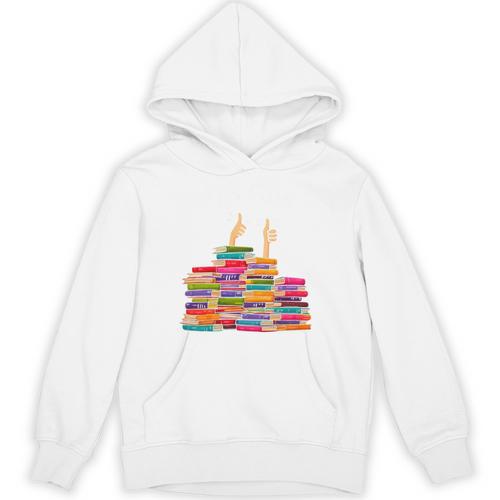 I'm Fine Reading Books Reader Book Lover Librarian Unisex Hoodie - Bookorys CA