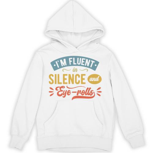 I'm Fluent In Silence And Eye-Rolls Introverts Premium Unisex Hoodie - Raresse