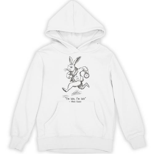 I'm Late I'm Late Rabbit From Alice Wonderland Book Unisex Hoodie - Bookorys
