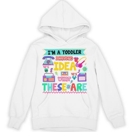 I'm A Toddler I Have No Ideas Retro Vintage 90s Nostalgia Premium Tri-Blend Unisex Hoodie - Figerry
