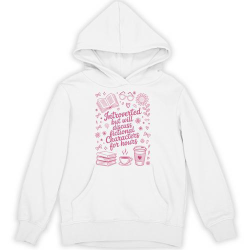 Introvert Fictional Character Read Books Lover Reading Unisex Hoodie - Raresse