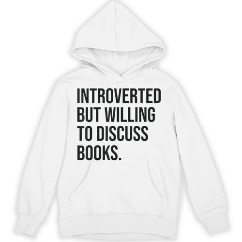 Introverted Bookworm Books Introvert Unisex Hoodie - Raresse