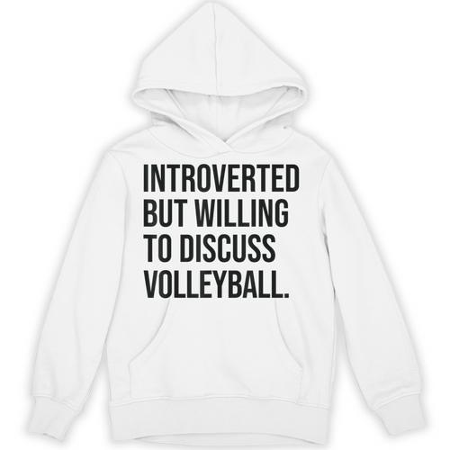 Introverted Volleyball Player Volleyball Introvert Unisex Hoodie - Raresse