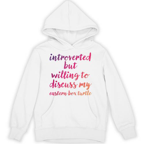 Introverted Willing To Discuss Eastern Box Turtle Introvert Unisex Hoodie - Raresse