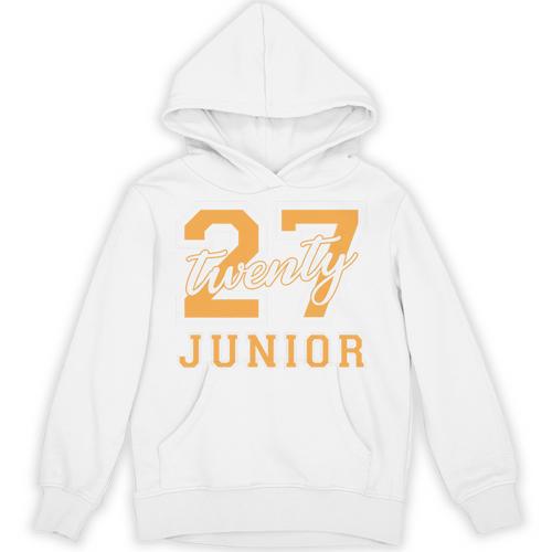 Junior Class 2027 Graduation Back To School Orange Letters Premium Tri-Blend Unisex Hoodie - Best Gift Smart
