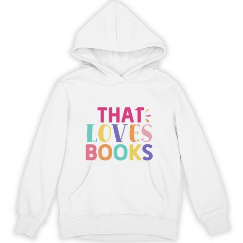 Just a Girl Who Loves Books Reader Girls Bookish Women Unisex Hoodie - Bookorys