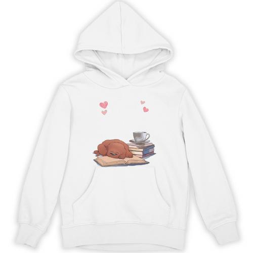 Just a Girl Who Loves Dogs Books Coffee T-Shirt Unisex Hoodie - Bookorys