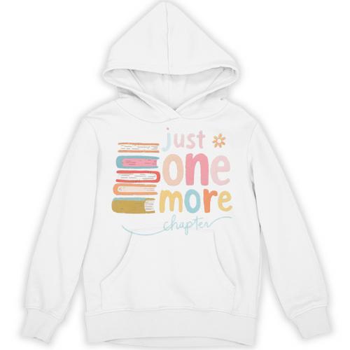 Just One More Chapter Artistic Pastel Book Lover Vibe Unisex Hoodie - Bookorys CA