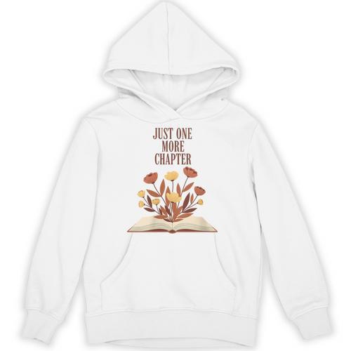 Just One More Chapter Book Lovers Floral Unisex Hoodie - Bookorys DE