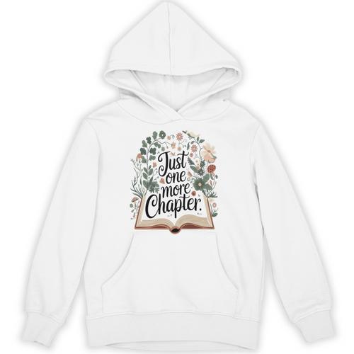 Just One More Chapter Bookish Book Reading Botanical Unisex Hoodie - Bookorys