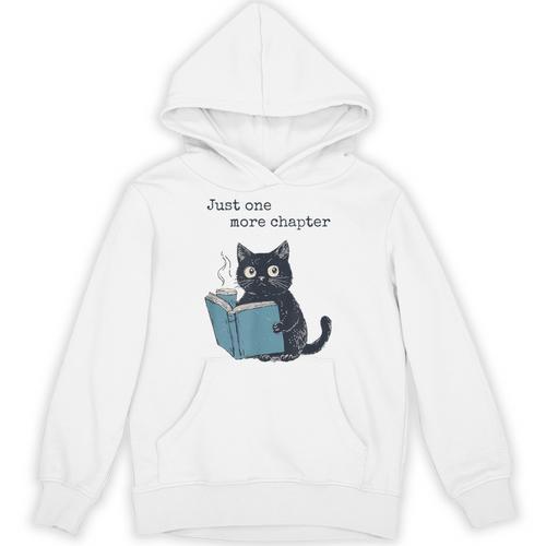 Just One More Chapter Bookworm Cat Book Lover Unisex Hoodie - Bookorys UK