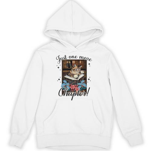 Just One More Chapter Cat Reading Books Coffee Lovers Premium Tri-Blend Unisex Hoodie - Bookorys AU