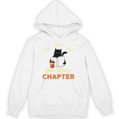 Just One More Chapter Fun Cat Coffee Reading Book Premium Tri-Blend Unisex Hoodie - Bookorys AU
