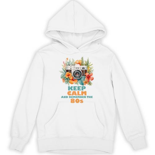 Keep Calm And Remember The 80s Retro Vintage Nostalgia Premium Unisex Hoodie - Figerry