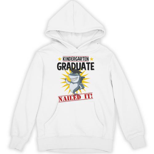 Kids Kindergarten Nailed It Shirt 2019 Shark Graduation Tee Unisex Hoodie - Best Gift Smart
