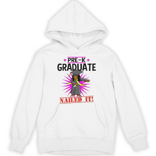 Kids Pre K Graduation Flossing Girl Nailed It Graduate Girls Unisex Hoodie - Best Gift Smart