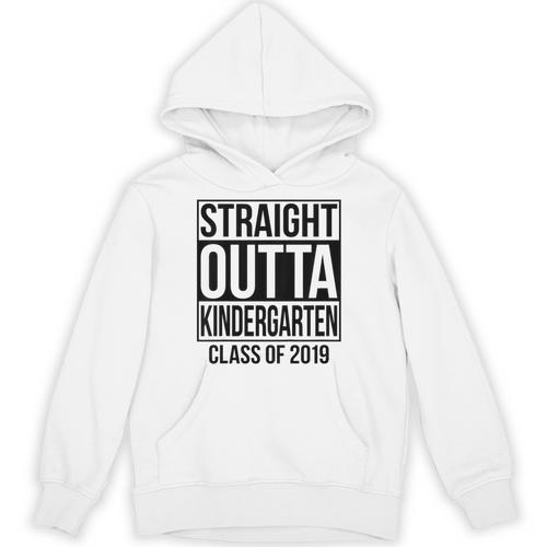 Kids Straight Outta Kindergarten Class Of 2019 Graduation Unisex Hoodie - Best Gift Smart