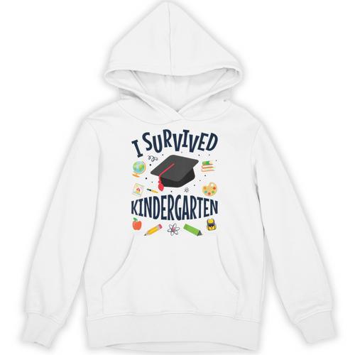 Kindergarten Graduation Shirt I Survived Kindergarten Unisex Hoodie - Best Gift Smart