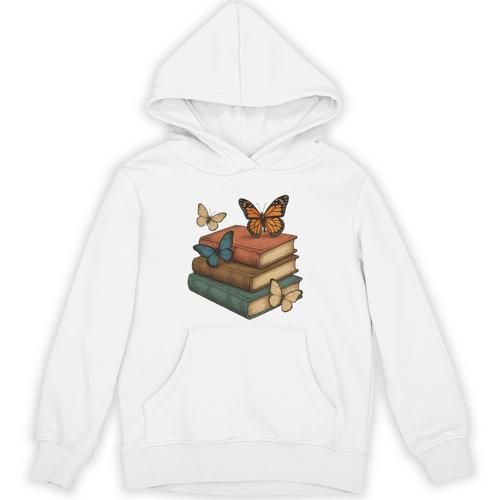 Life Is Better With Butterflies And Books Cute Butterfly Unisex Hoodie - Bookorys
