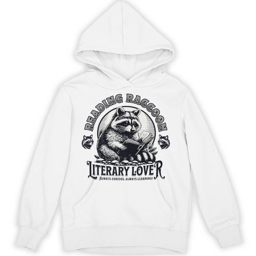 Literary Lover Reading Raccoon Books Premium Unisex Hoodie - Bookorys