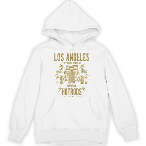 Los Angeles Hotrods Automotive Nostalgia Distressed Unisex Hoodie - Figerry