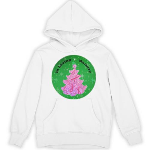 In Loving Memory Cancer Christmas Tree Memorial Unisex Hoodie - Easessy