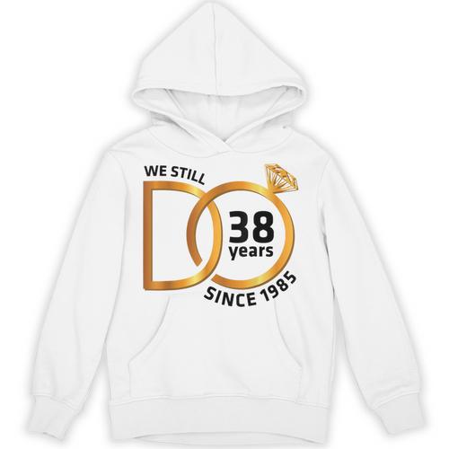 Marriage Memory Wife Husband We Still Do 38 Years Since 1985 Unisex Hoodie - Easessy