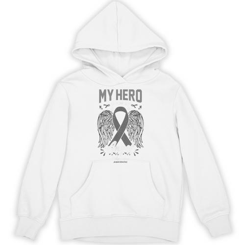 Melanoma Skin Cancer Hero Angel Memory Support Family Unisex Hoodie - Easessy