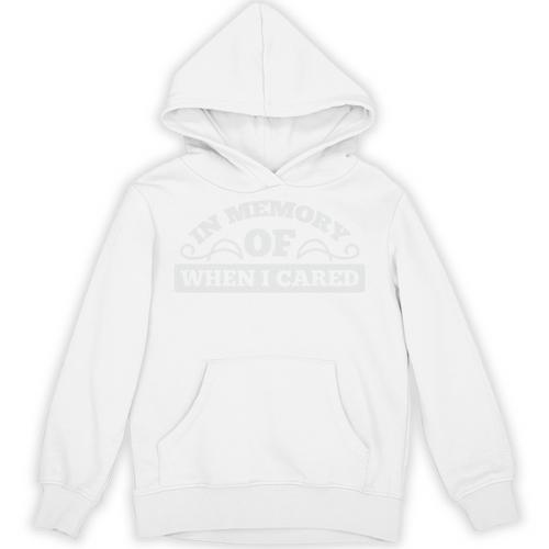 In Memory Of When I Cared Premium Tri-Blend T-Shirt Unisex Hoodie - Easessy