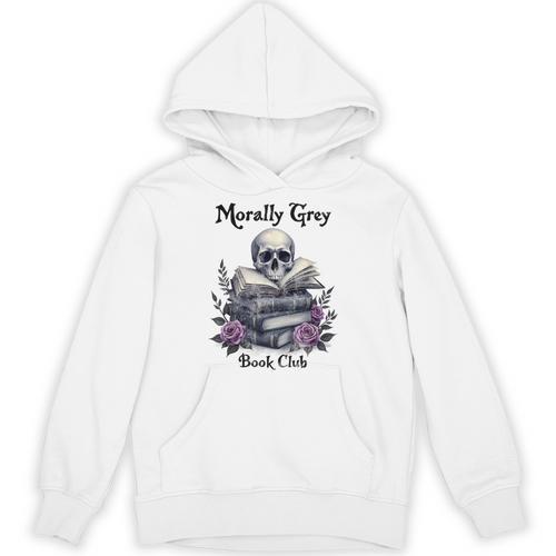 Morally Grey Book Club Gothic Vintage Style Unisex Hoodie - Bookorys DE