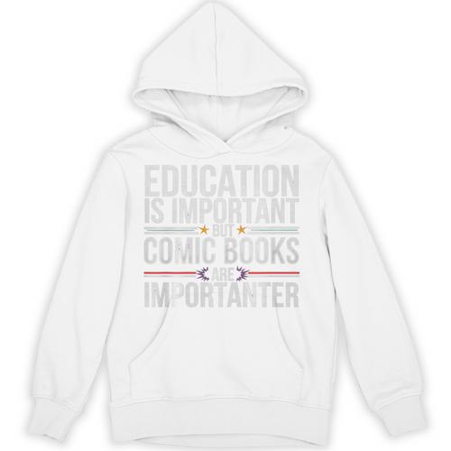 Who Needs Education Comic Books Are Importanter Premium Tri-Blend Unisex Hoodie - Bookorys