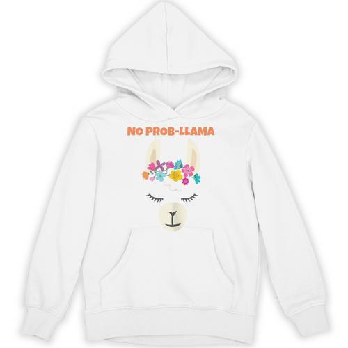 No Prob Llama Birthday Graduation Women Kids Girls Unisex Hoodie - Best Gift Smart