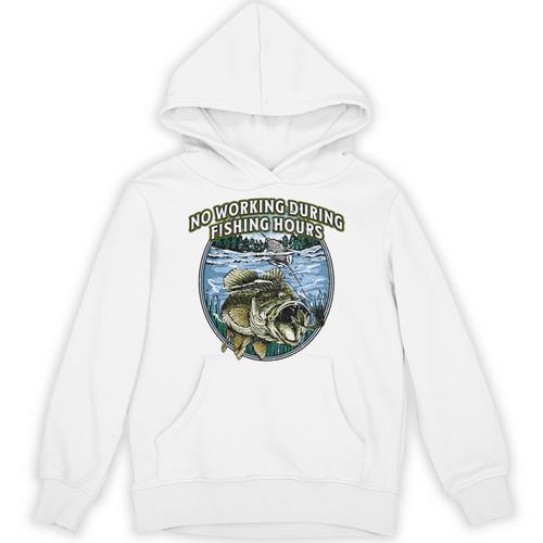 No Working Fishing Hours Introvert Lifestyle Antisocial Unisex Hoodie - Raresse
