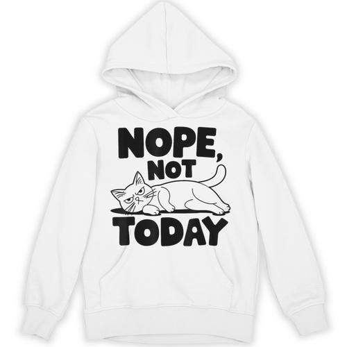Nope Not Today Antisocial Introvert Cat Lover Men Women Kids Unisex Hoodie - Raresse