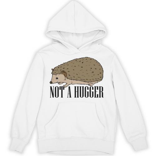 Not A Hugger Hedgehog Introvert Sarcasm Antisocial Unisex Hoodie - Raresse