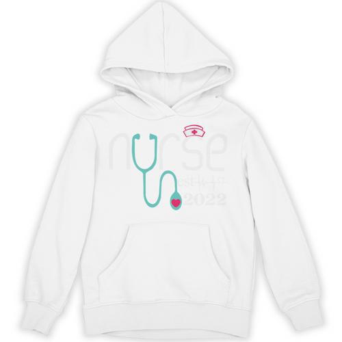 Nurse Est 2022 Rn Nursing School Graduation Graduate Unisex Hoodie - Best Gift Smart