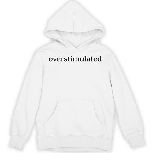 Overstimulated Introvert Social Anxiety Humor Slogan Premium Tri-Blend Unisex Hoodie - Raresse