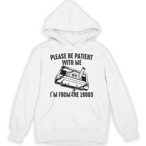 Please Be Patient With Me I'm From The 1900s Cassette Pencil Premium Unisex Hoodie - Figerry