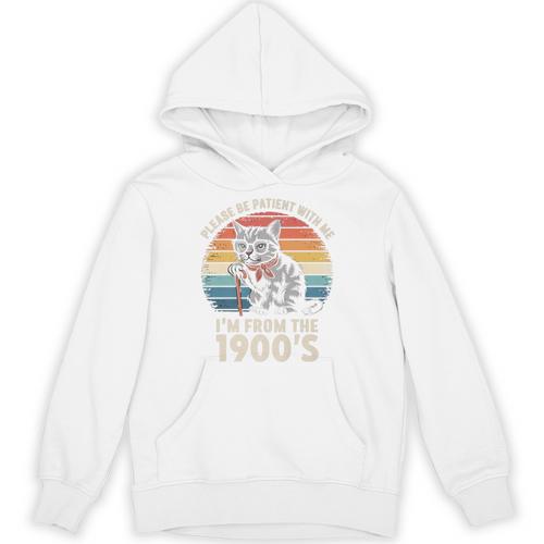 Please Be Patient With Me I'm From The 1900s Cat Premium Unisex Hoodie - Figerry