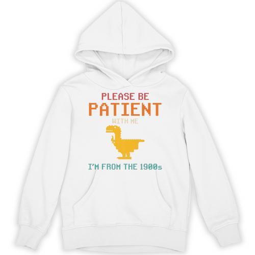 Please Be Patient With Me I'm From The 1900s Dinosaur Premium Unisex Hoodie - Figerry