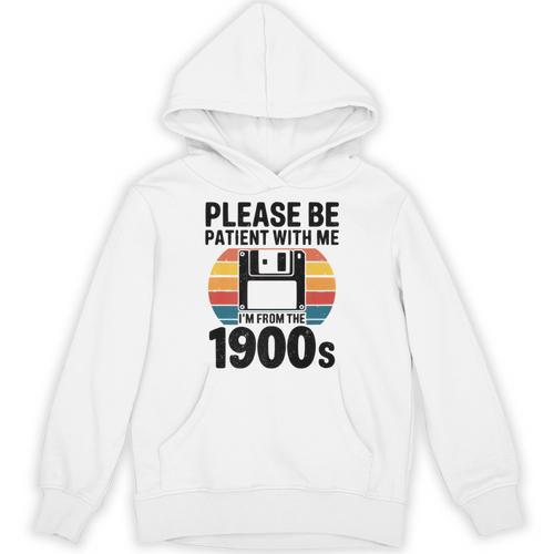 Please Be Patient With Me I'm From The 1900s Floppy Disk Premium Unisex Hoodie - Figerry