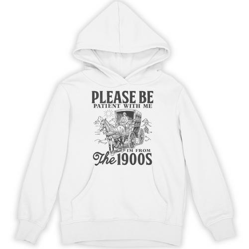 Please Be Patient I'm From The 1900s Horse Drawn Wagon Gifts Premium Unisex Hoodie - Figerry