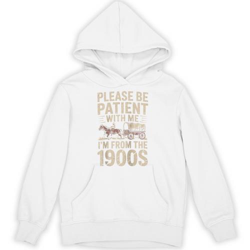 Please Be Patient With Me I'm From The 1900S Raglan Baseball Tee Unisex Hoodie - Figerry