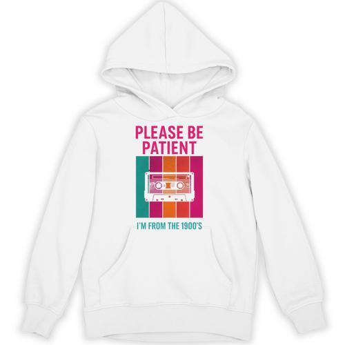 Please Be Patient I'm From The 1900s Retro Cassette Tape Premium Tri-Blend Unisex Hoodie - Figerry