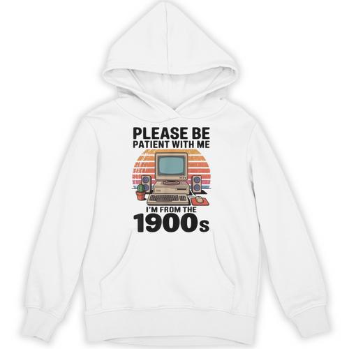 Please Be Patient I'm From The 1900s Retro Computer Geek Unisex Hoodie - Figerry